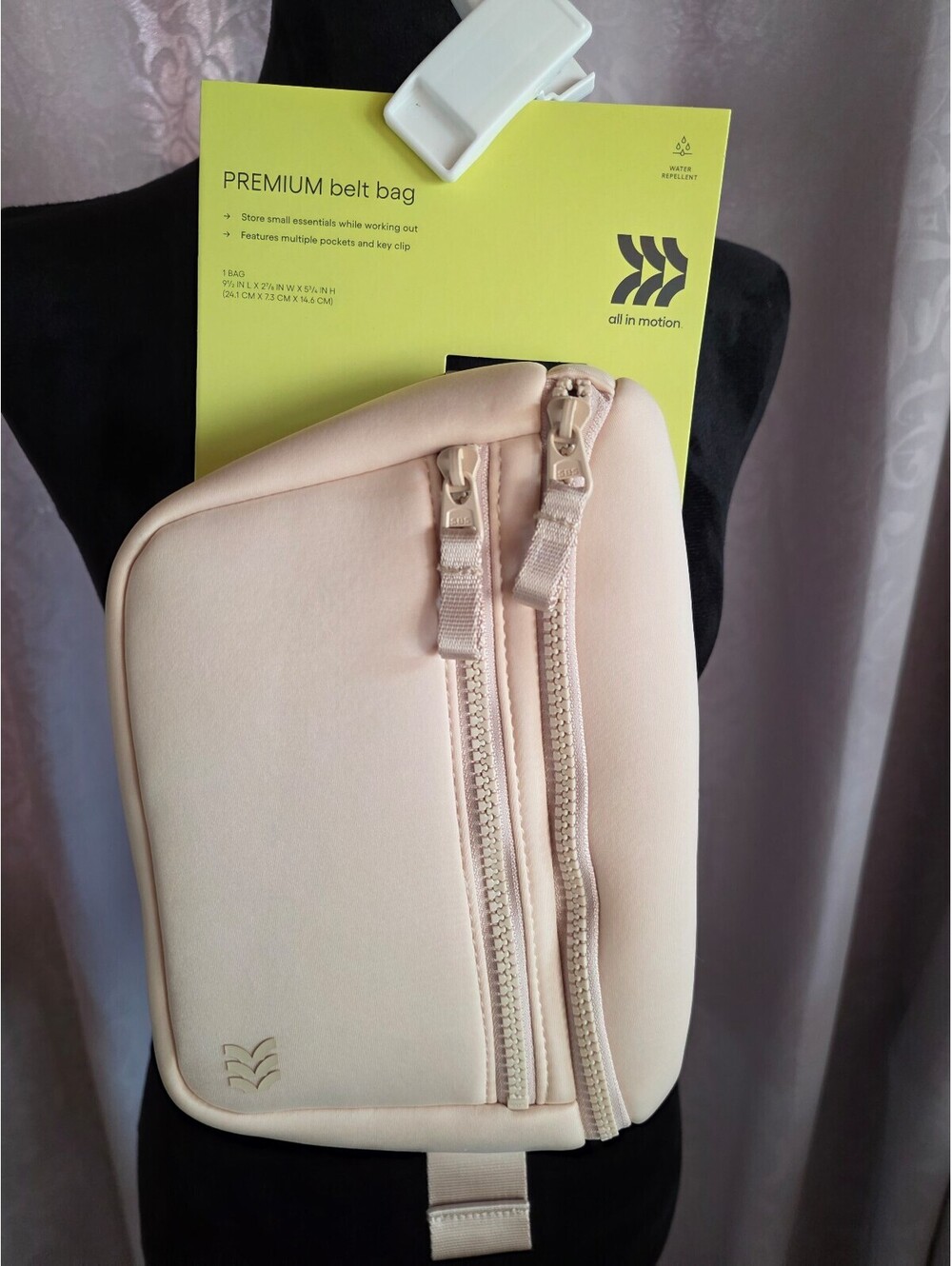 All in Motion Premium Belt Bag - Cream - Water-Resistant Knit Fanny Pack - BNWT